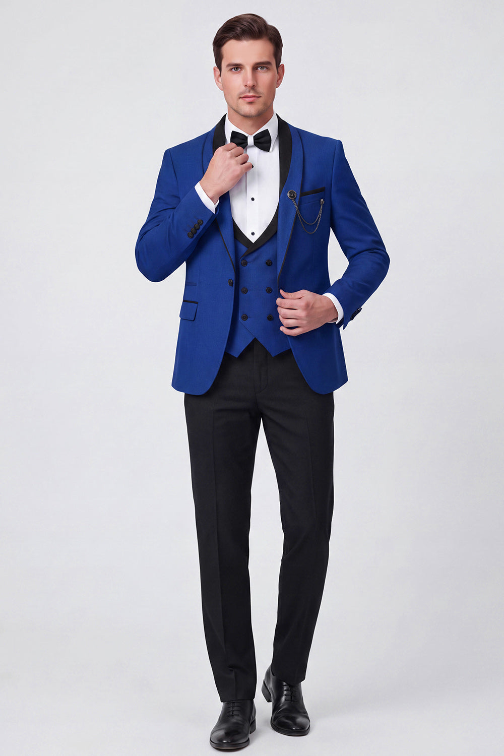 3 Piece Red Shawl Lapel One Button Men's Prom Suits
