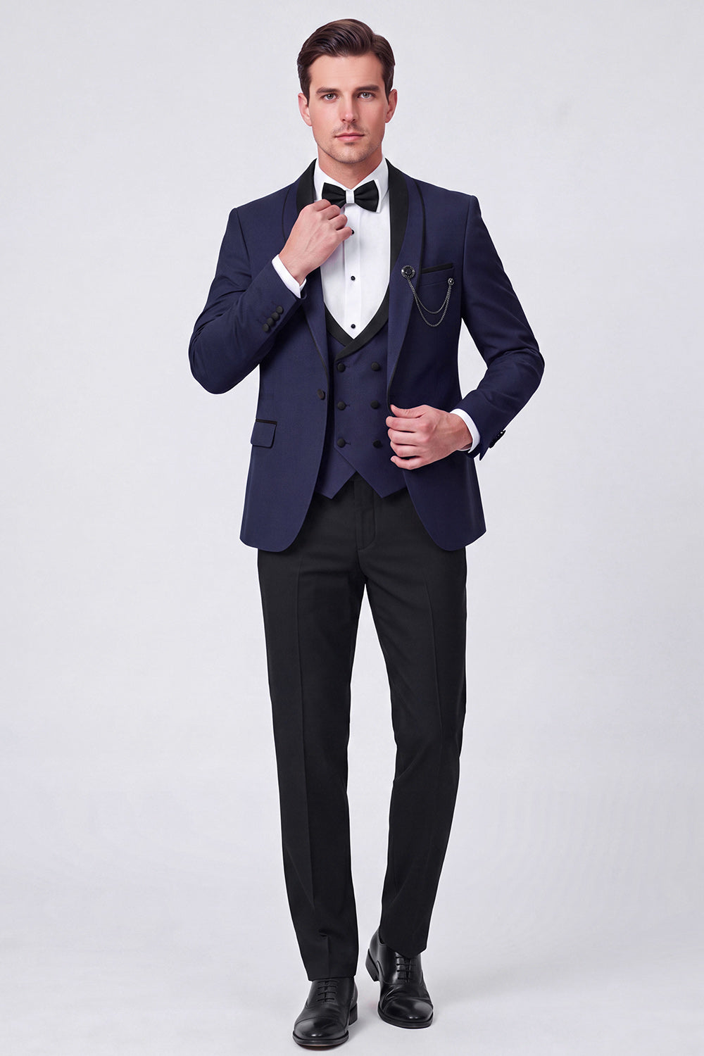 3 Piece Red Shawl Lapel One Button Men's Prom Suits