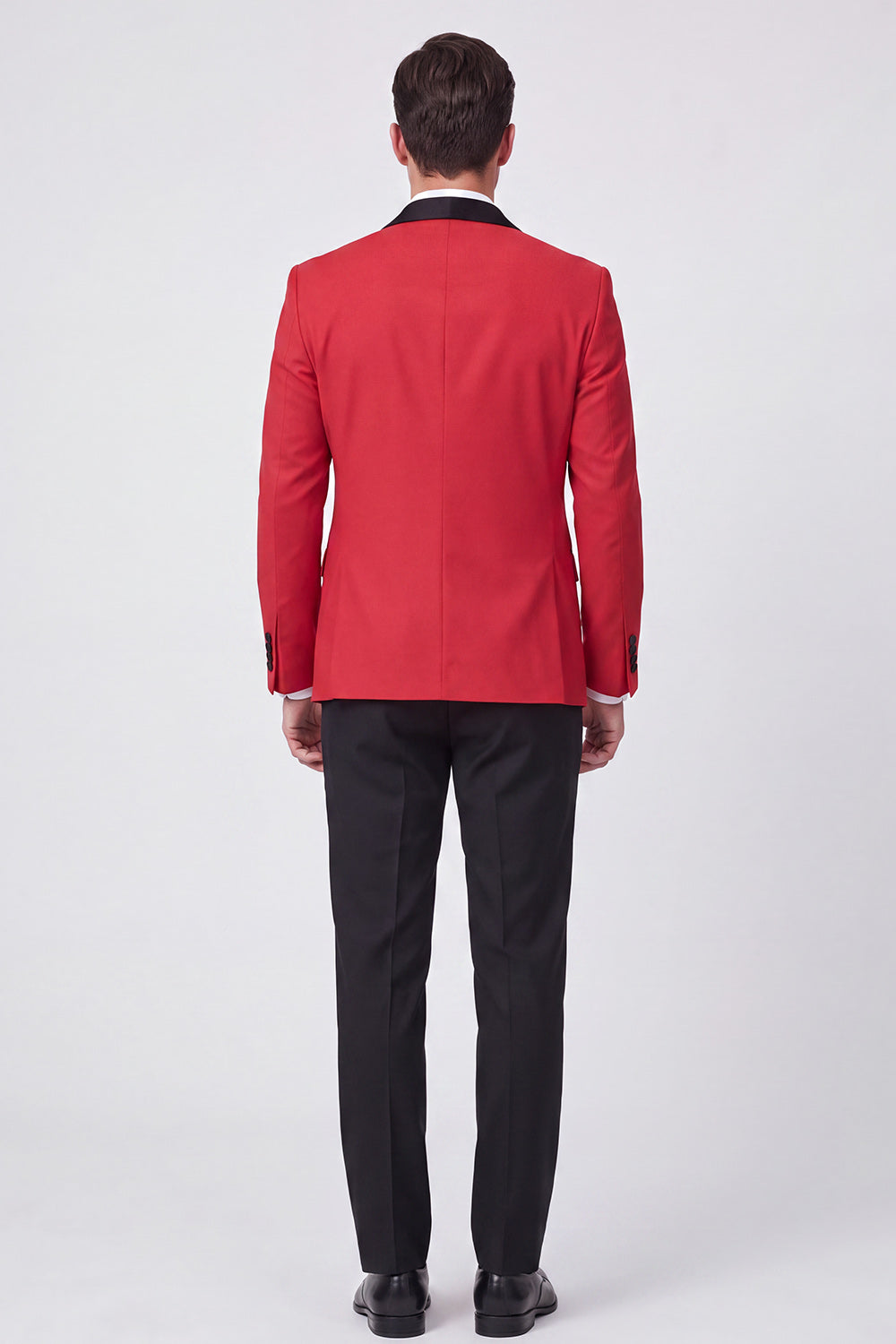 3 Piece Red Shawl Lapel One Button Men's Prom Suits