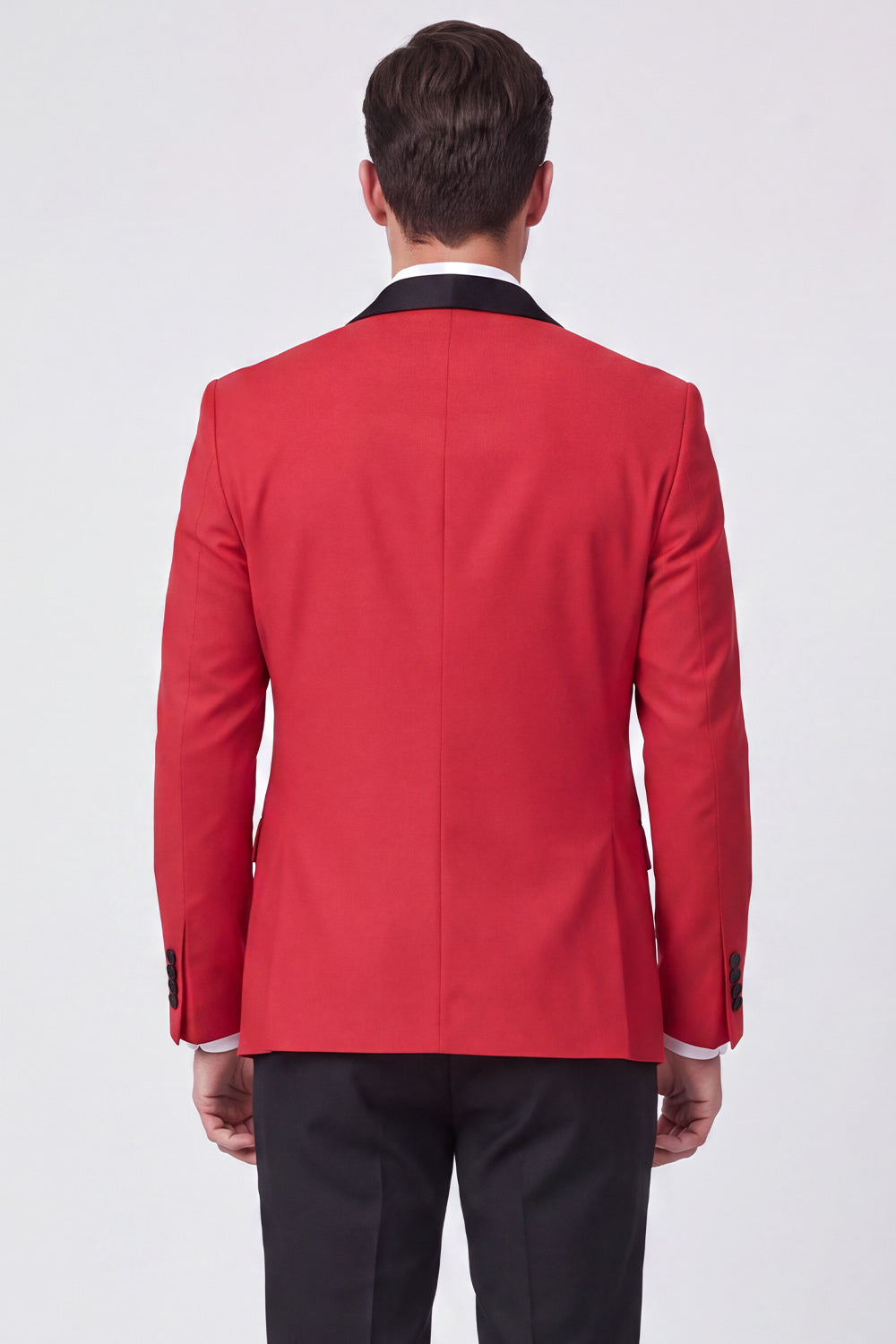 3 Piece Red Shawl Lapel One Button Men's Prom Suits