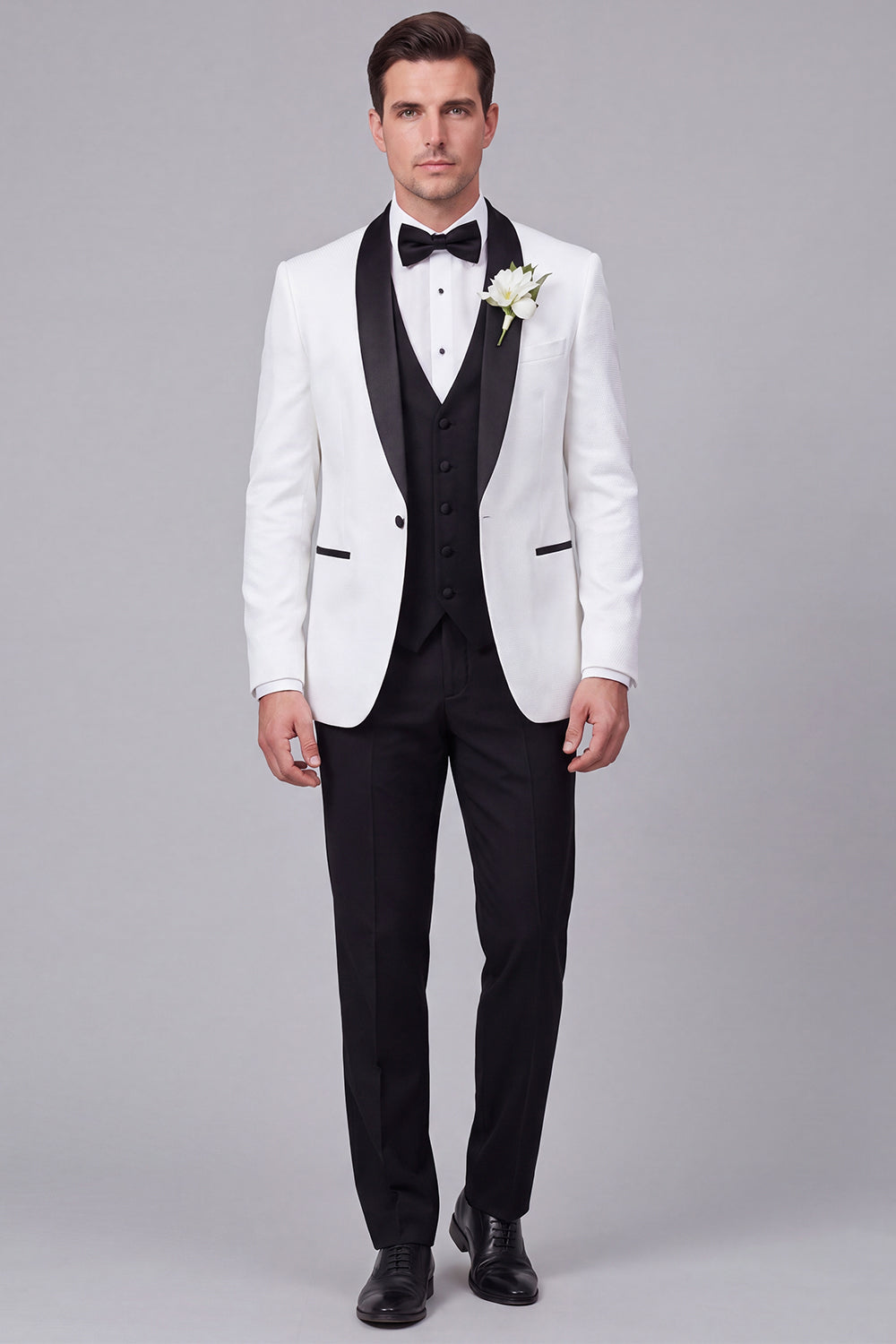 3 Piece Shawl Lapel Blue One Button Men's Wedding Suits
