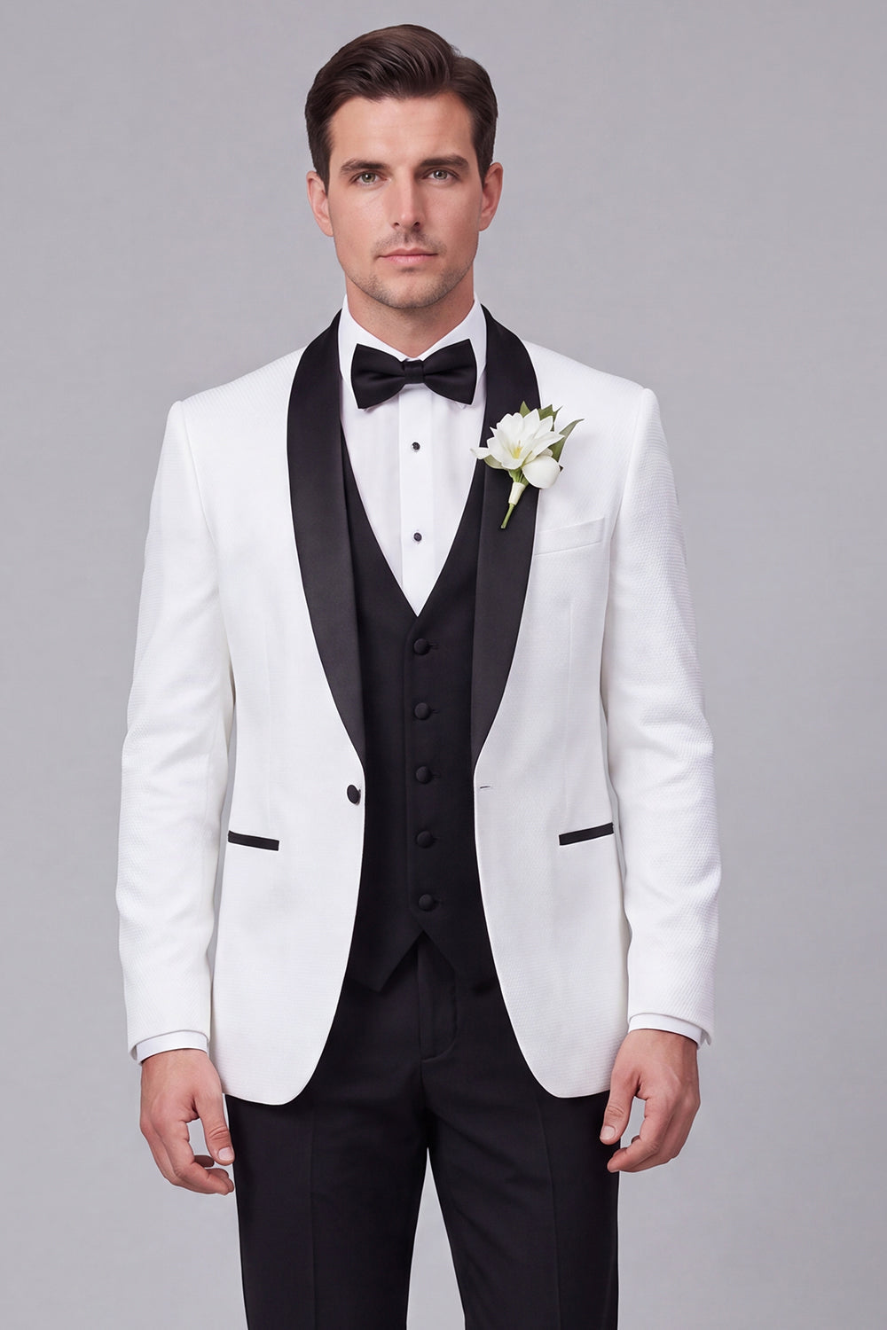 3 Piece Shawl Lapel Blue One Button Men's Wedding Suits