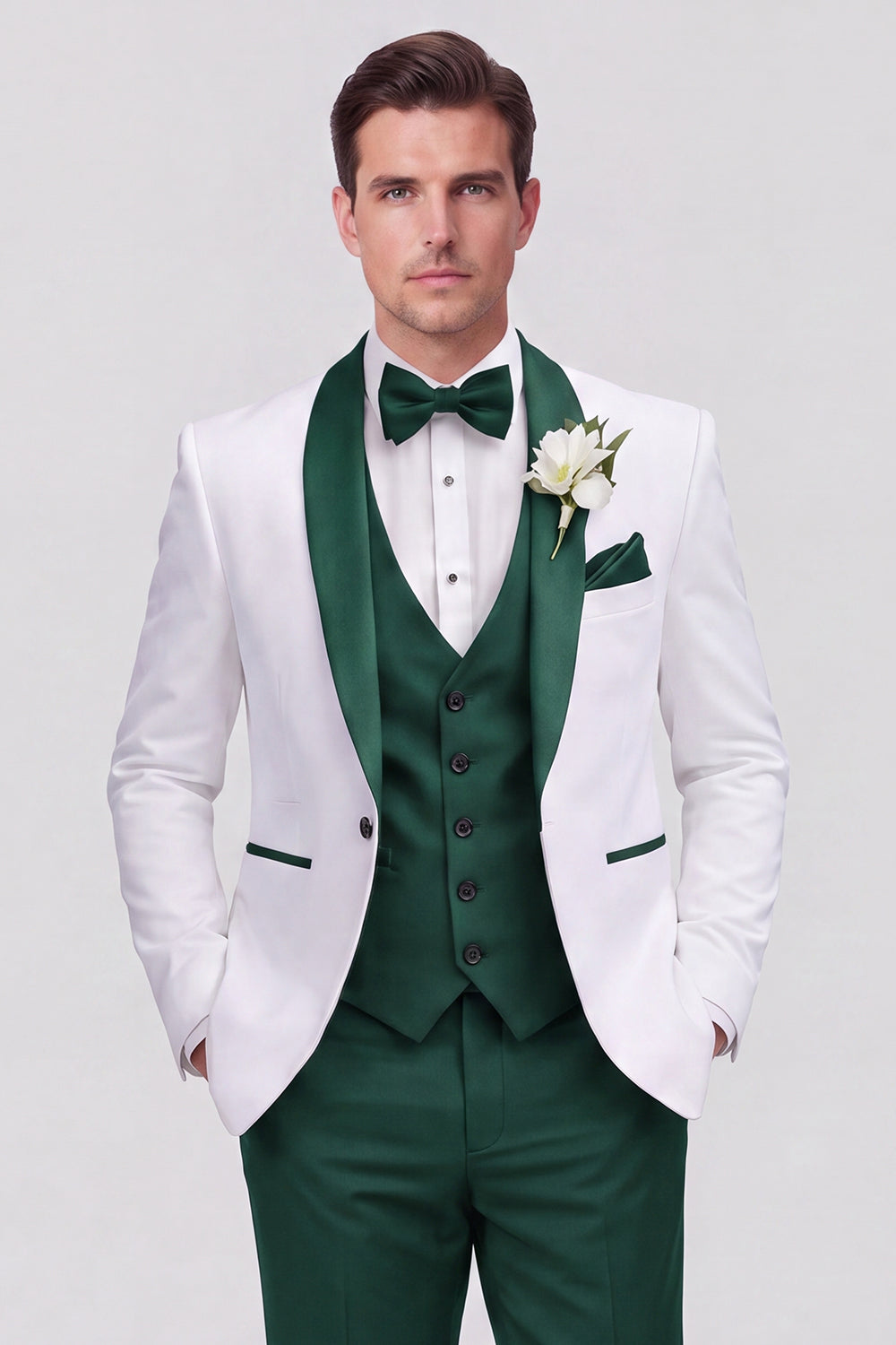 3 Piece Shawl Lapel Blue One Button Men's Wedding Suits