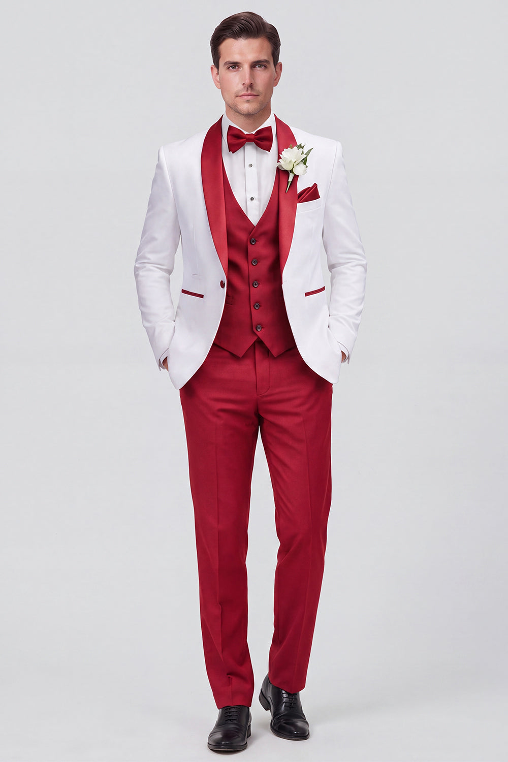 3 Piece Shawl Lapel Blue One Button Men's Wedding Suits